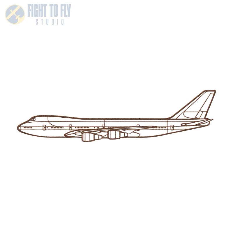 747-200B Die Cut Metal Wall Art - Sign - Pilot gifts - WWII warbird t-shirt