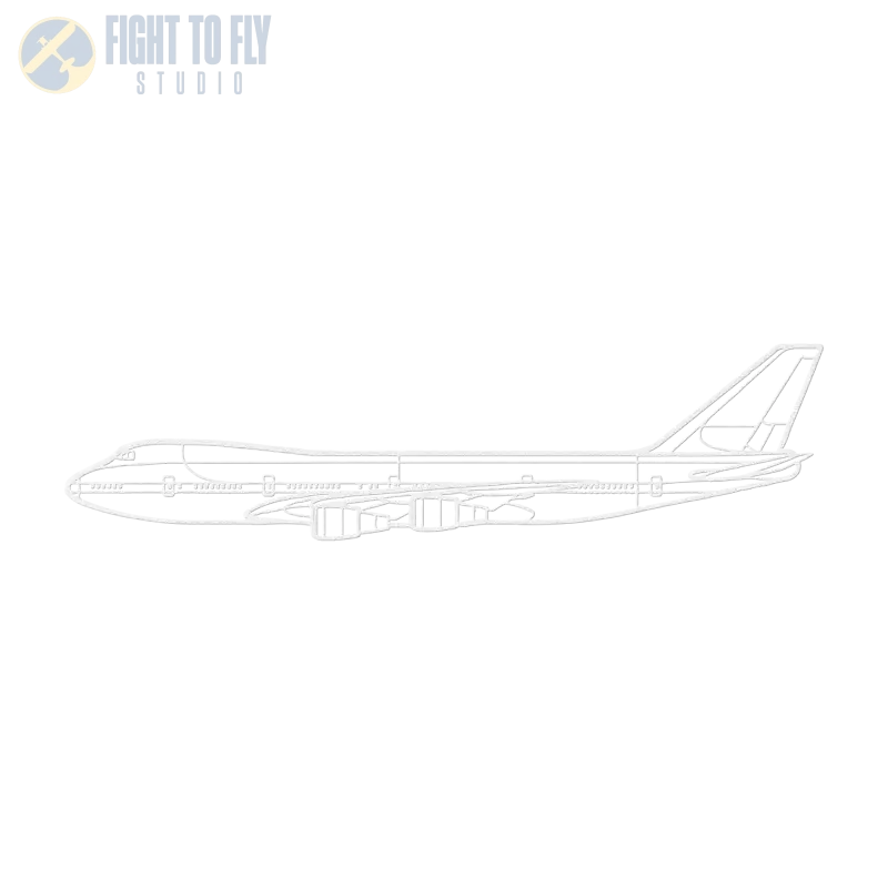 747-200B Die Cut Metal Wall Art - Sign - Pilot gifts - WWII warbird t-shirt