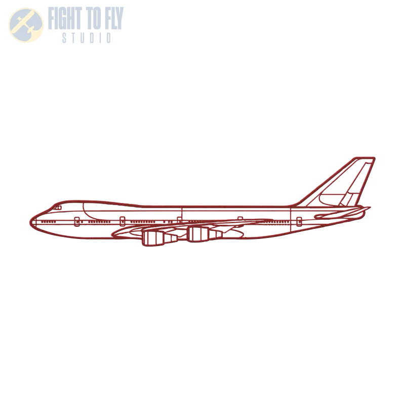 747-200B Die Cut Metal Wall Art - Sign - Pilot gifts - WWII warbird t-shirt