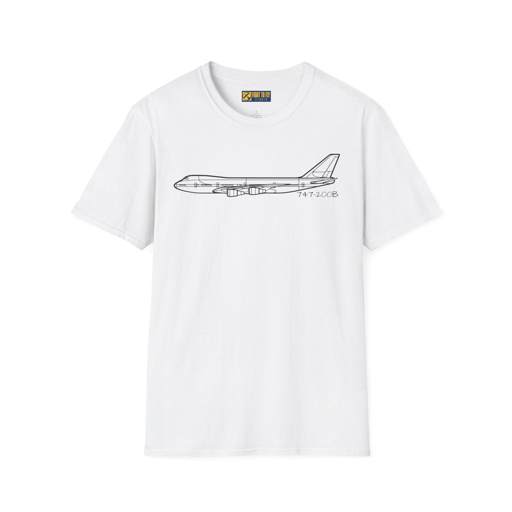 747-200B T-Shirt – Vintage Jumbo Jet Aviation Tee - Pilot gifts - WWII warbird t-shirt