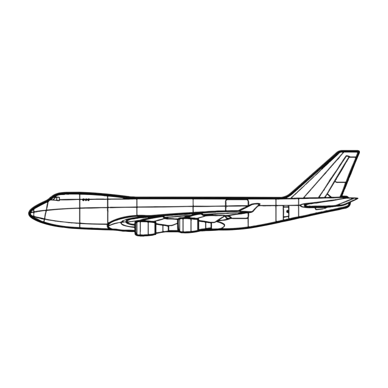 747-400F Die Cut Metal Wall Art - Sign - Pilot gifts - WWII warbird t-shirt