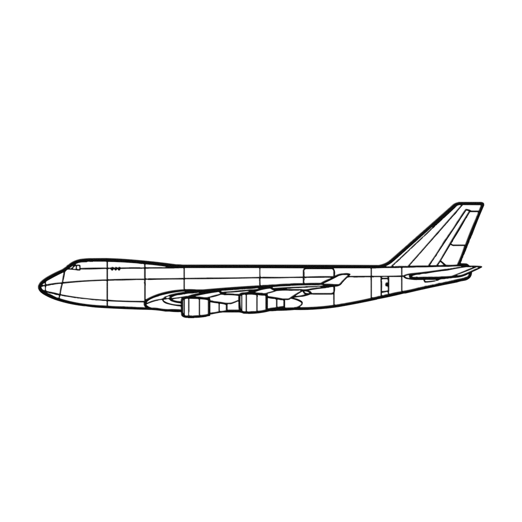 747-400F Die Cut Metal Wall Art - Sign - Gifts for pilots - Aviation apparel