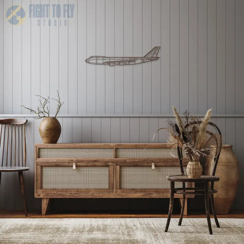 747-400F Die Cut Metal Wall Art - Sign - Pilot gifts - WWII warbird t-shirt