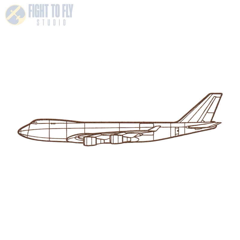 747-400F Die Cut Metal Wall Art - Sign - Pilot gifts - WWII warbird t-shirt