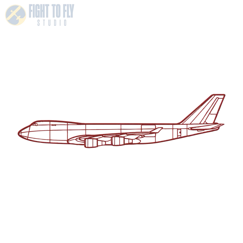 747-400F Die Cut Metal Wall Art - Sign - Pilot gifts - WWII warbird t-shirt