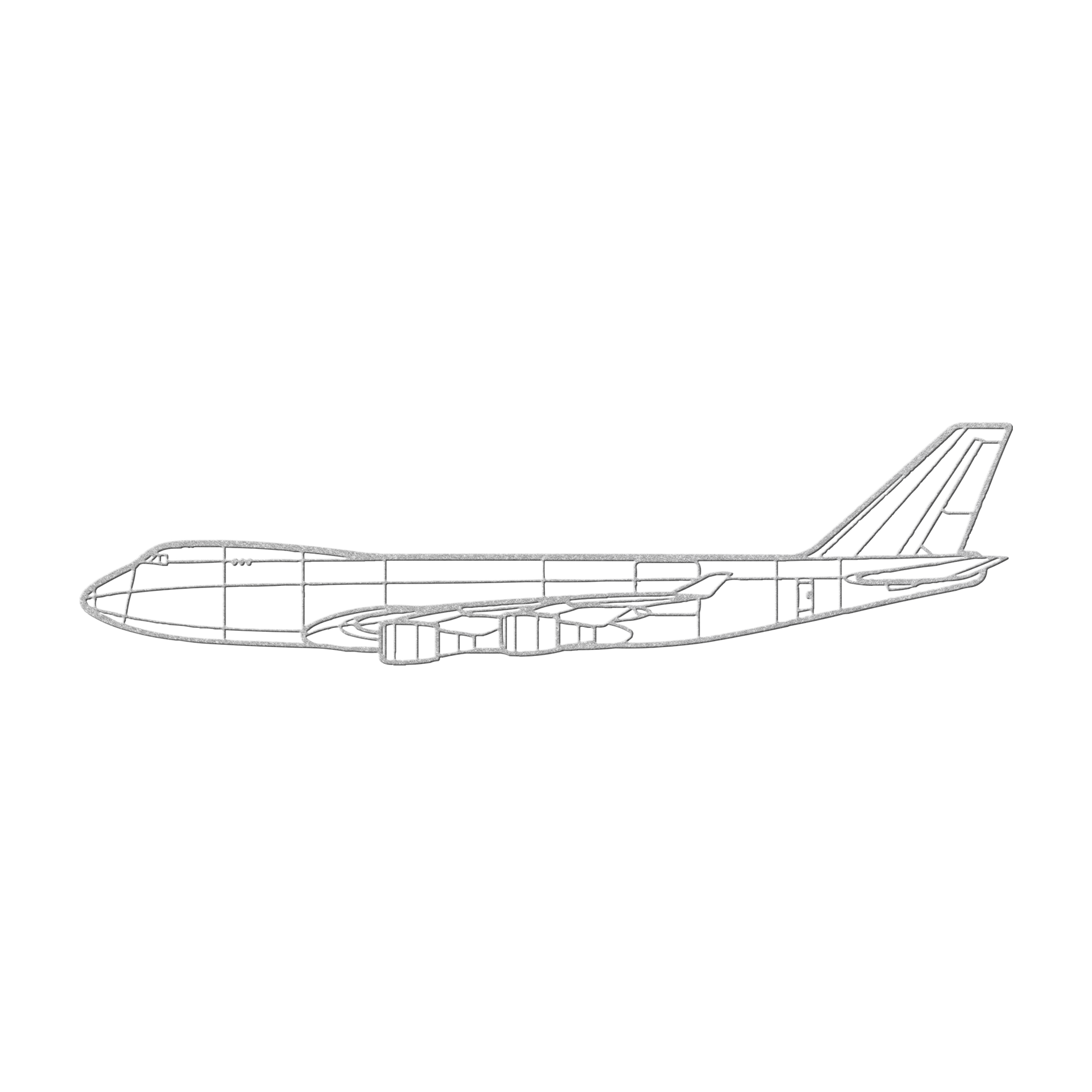 747-400F Die Cut Metal Wall Art - Sign - Gifts for pilots - Aviation apparel