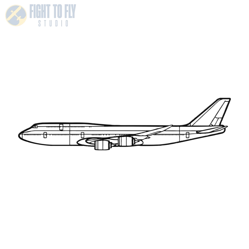 747-8I Die Cut Metal Wall Art - Sign - Pilot gifts - WWII warbird t-shirt