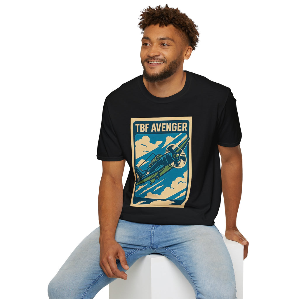Avenger Premium T-Shirt – WWII Torpedo Bomber Full Graphic Aviation Tee - Pilot gifts - warbird t-shirt