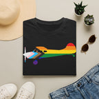 Cessna 170 Progress Pride Airplane Silhouette T-Shirt