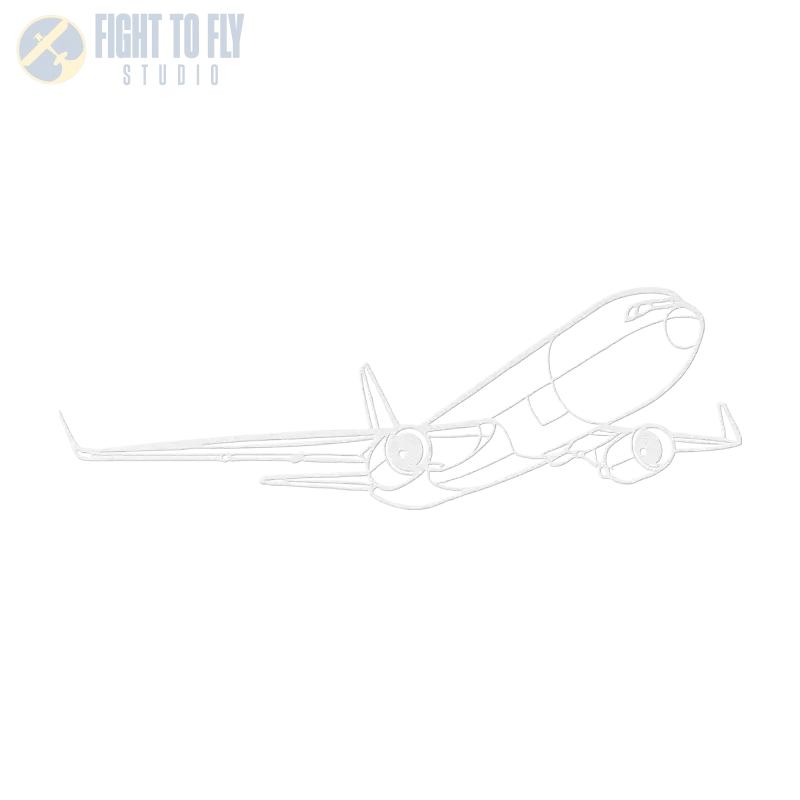 767-300F Die Cut Metal Wall Art - Sign - Pilot gifts - WWII warbird t-shirt