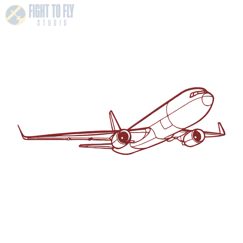 767-300F Die Cut Metal Wall Art - Sign - Pilot gifts - WWII warbird t-shirt