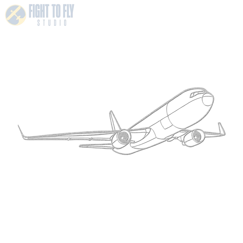 767-300F Die Cut Metal Wall Art - Sign - Pilot gifts - WWII warbird t-shirt