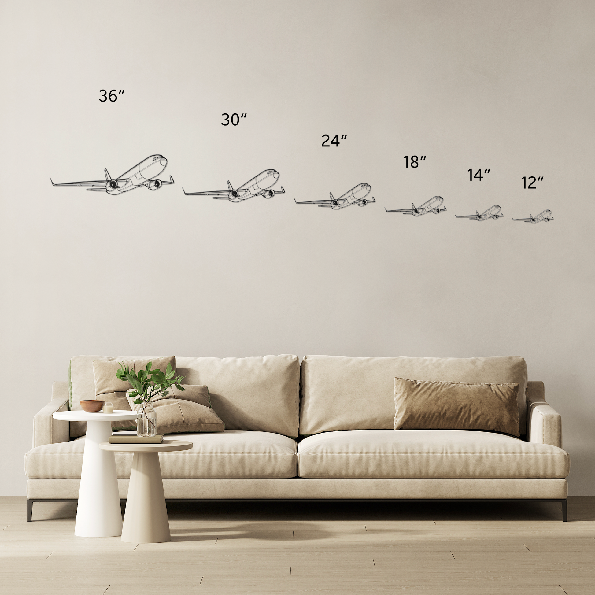 767-300F Die Cut Metal Wall Art - Sign - Gifts for pilots - Aviation apparel