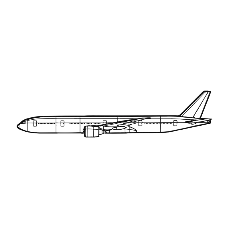 777-300ER Die Cut Wall Art - Metal Sign - Pilot gifts - WWII warbird t-shirt