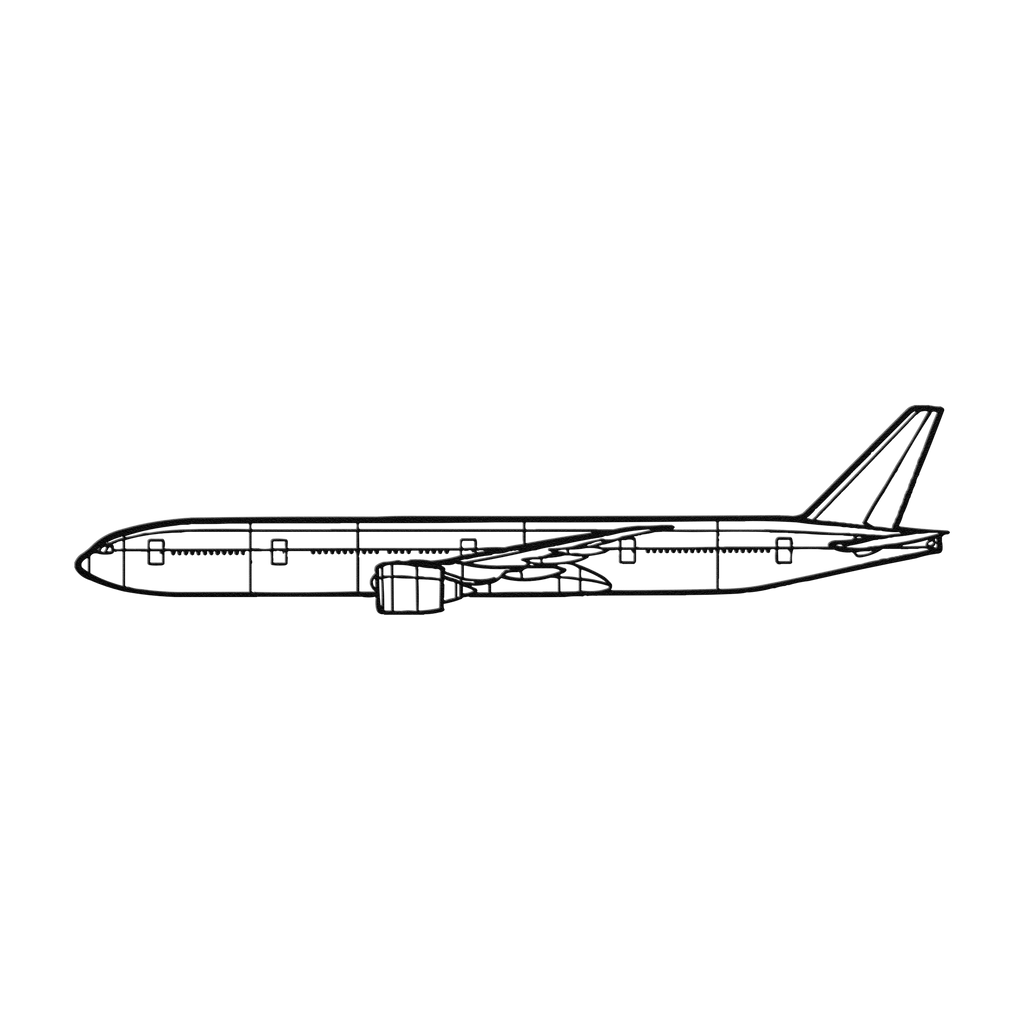 777-300ER Die Cut Wall Art - Metal Sign - Gifts for pilots - Aviation apparel