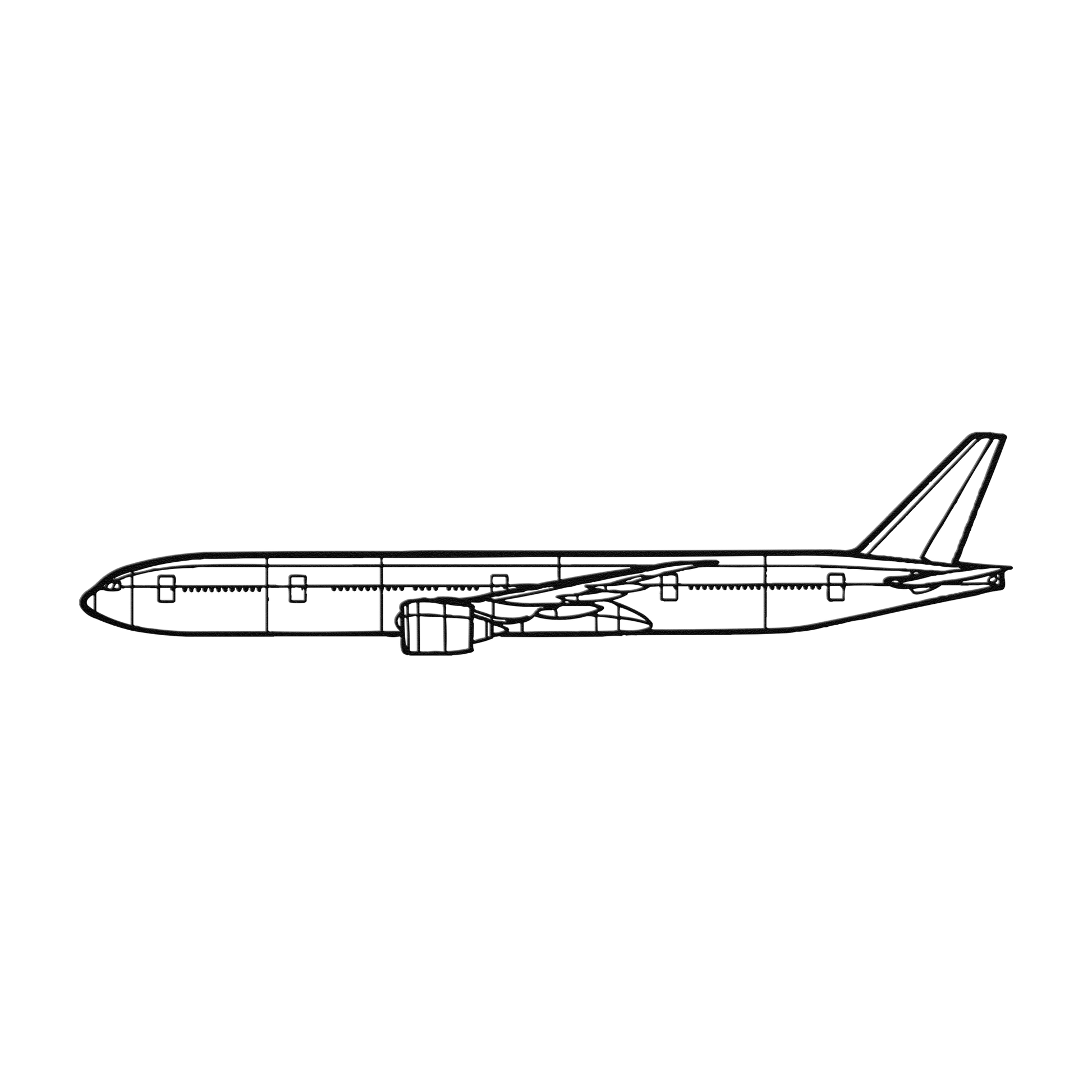 777-300ER Die Cut Wall Art - Metal Sign - Gifts for pilots - Aviation apparel