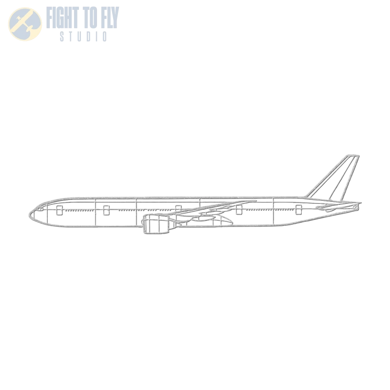 777-300ER Die Cut Wall Art - Metal Sign - Pilot gifts - WWII warbird t-shirt