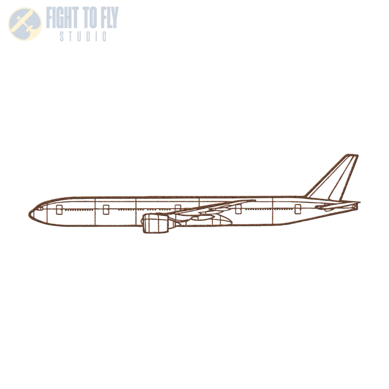 777-300ER Die Cut Wall Art - Metal Sign - Pilot gifts - WWII warbird t-shirt