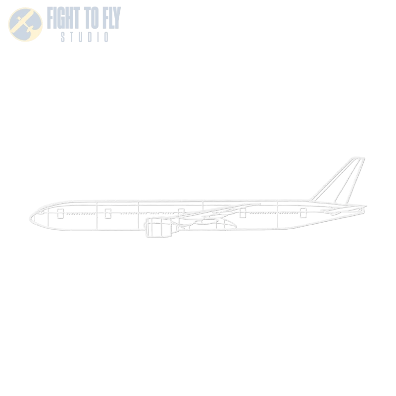 777-300ER Die Cut Wall Art - Metal Sign - Pilot gifts - WWII warbird t-shirt