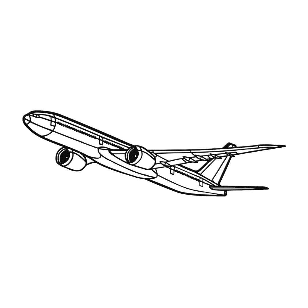 777-9 Flying Die Cut Metal Wall Art - Sign - Gifts for pilots - Aviation apparel