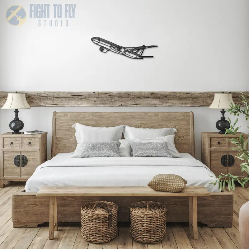 777-9 Flying Die Cut Metal Wall Art - Sign - Pilot gifts - WWII warbird t-shirt