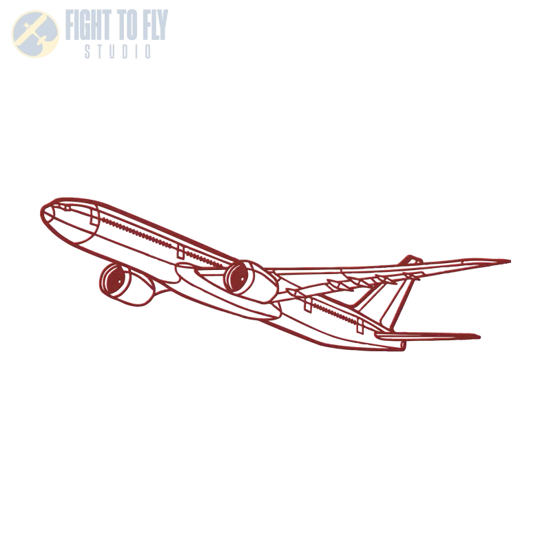 777-9 Flying Die Cut Metal Wall Art - Sign - Pilot gifts - WWII warbird t-shirt
