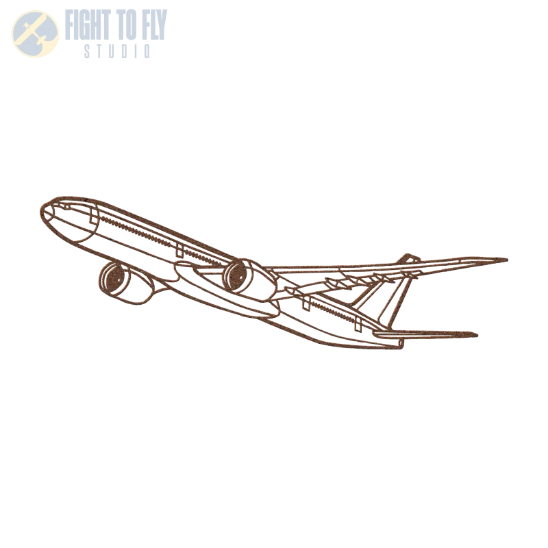 777-9 Flying Die Cut Metal Wall Art - Sign - Pilot gifts - WWII warbird t-shirt