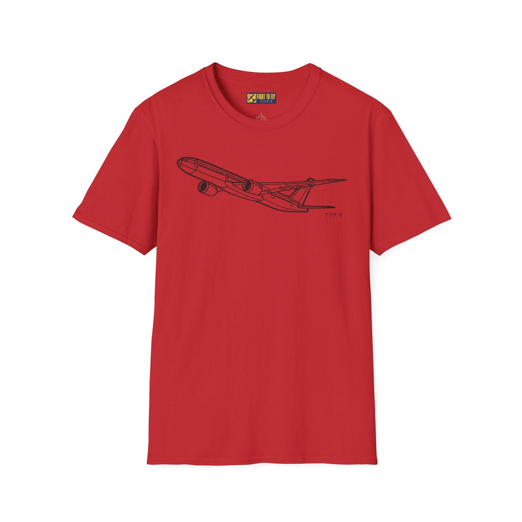 777-9 T-Shirt – Boeing 777-9X Advanced Long-Range Jetliner Aviation Tee - Pilot gifts - WWII warbird t-shirt