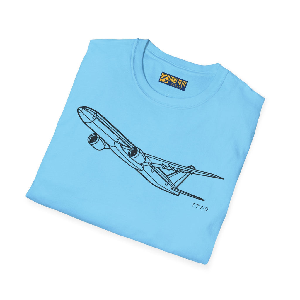 777-9 T-Shirt – Boeing 777-9X Advanced Long-Range Jetliner Aviation Tee - Pilot gifts - WWII warbird t-shirt