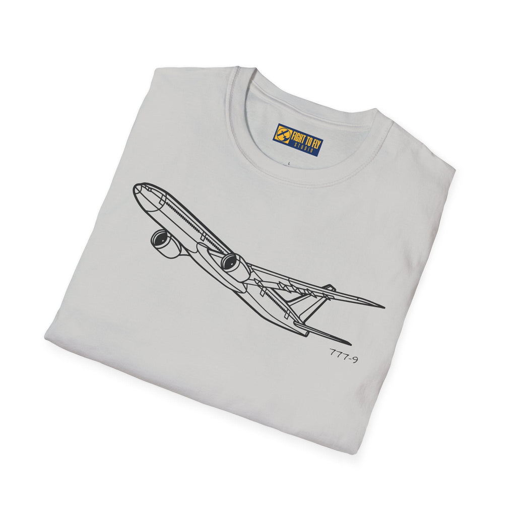 777-9 T-Shirt – Boeing 777-9X Advanced Long-Range Jetliner Aviation Tee - Pilot gifts - WWII warbird t-shirt