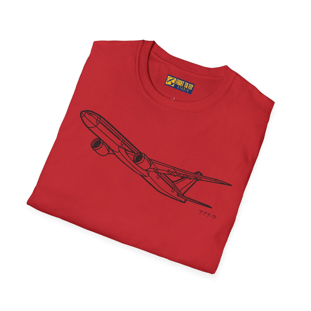 777-9 T-Shirt – Boeing 777-9X Advanced Long-Range Jetliner Aviation Tee - Pilot gifts - WWII warbird t-shirt