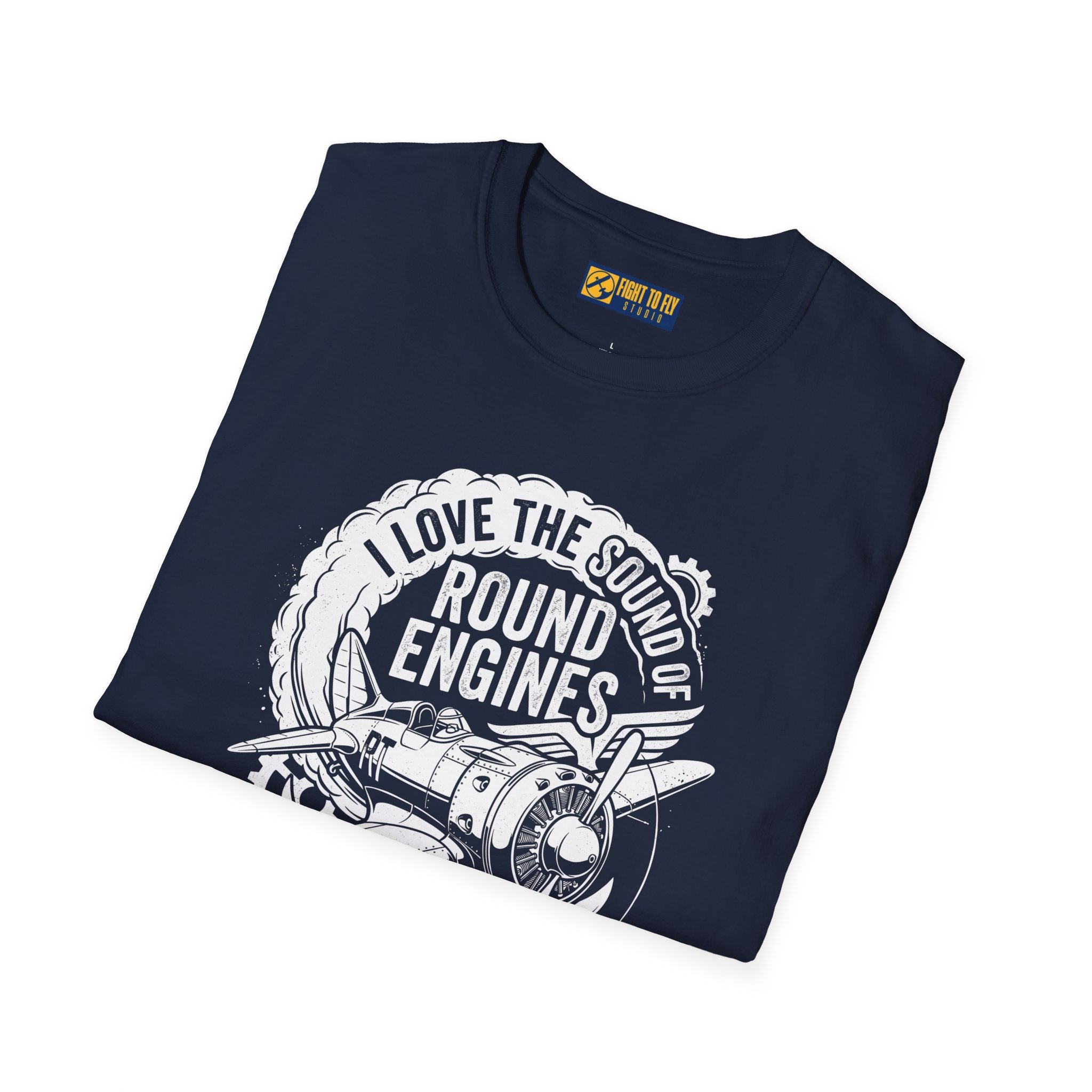 I Love the Sound of Round Engines Retro Aviation Tee