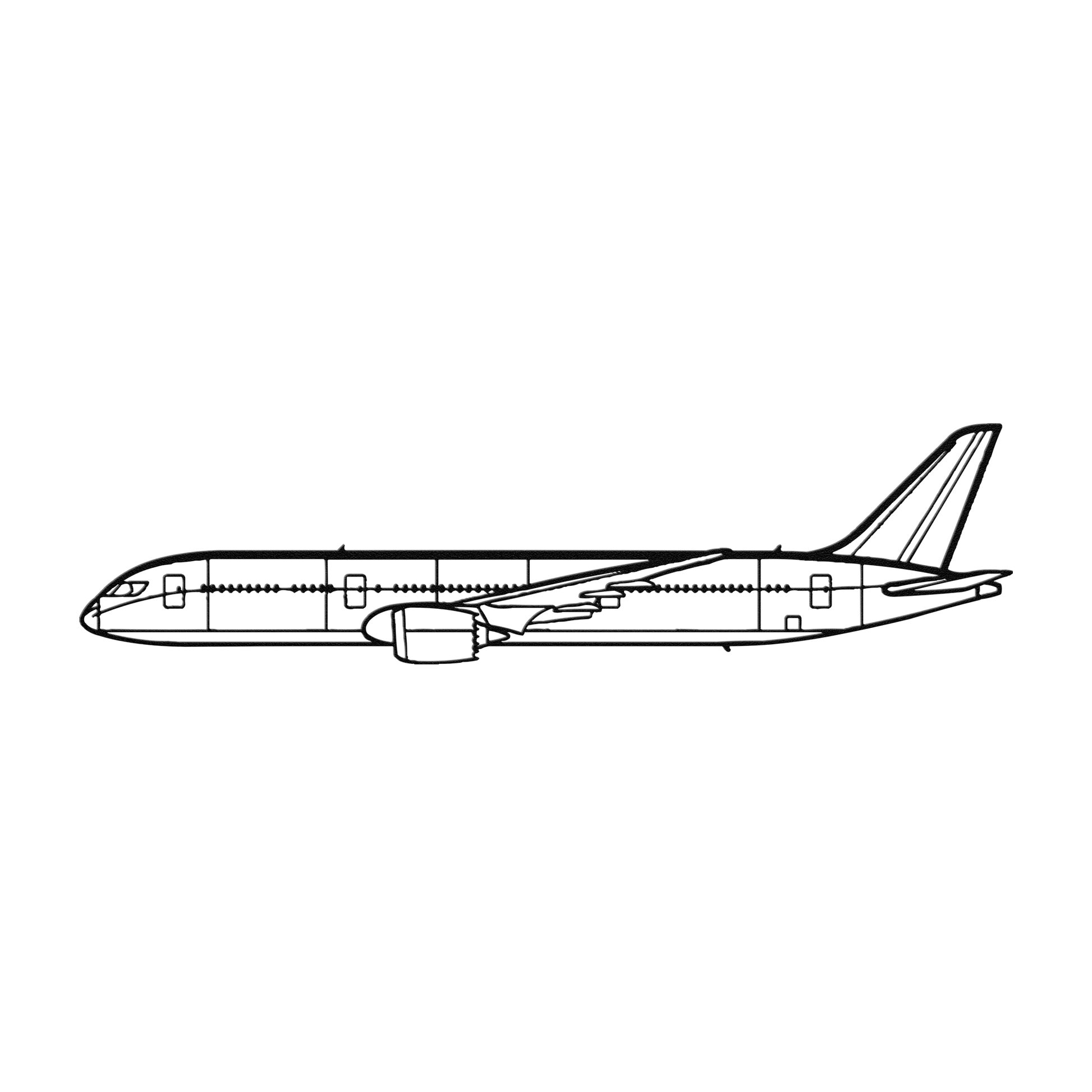 787 Die Cut Metal Wall Art - Sign - Gifts for pilots - Aviation apparel