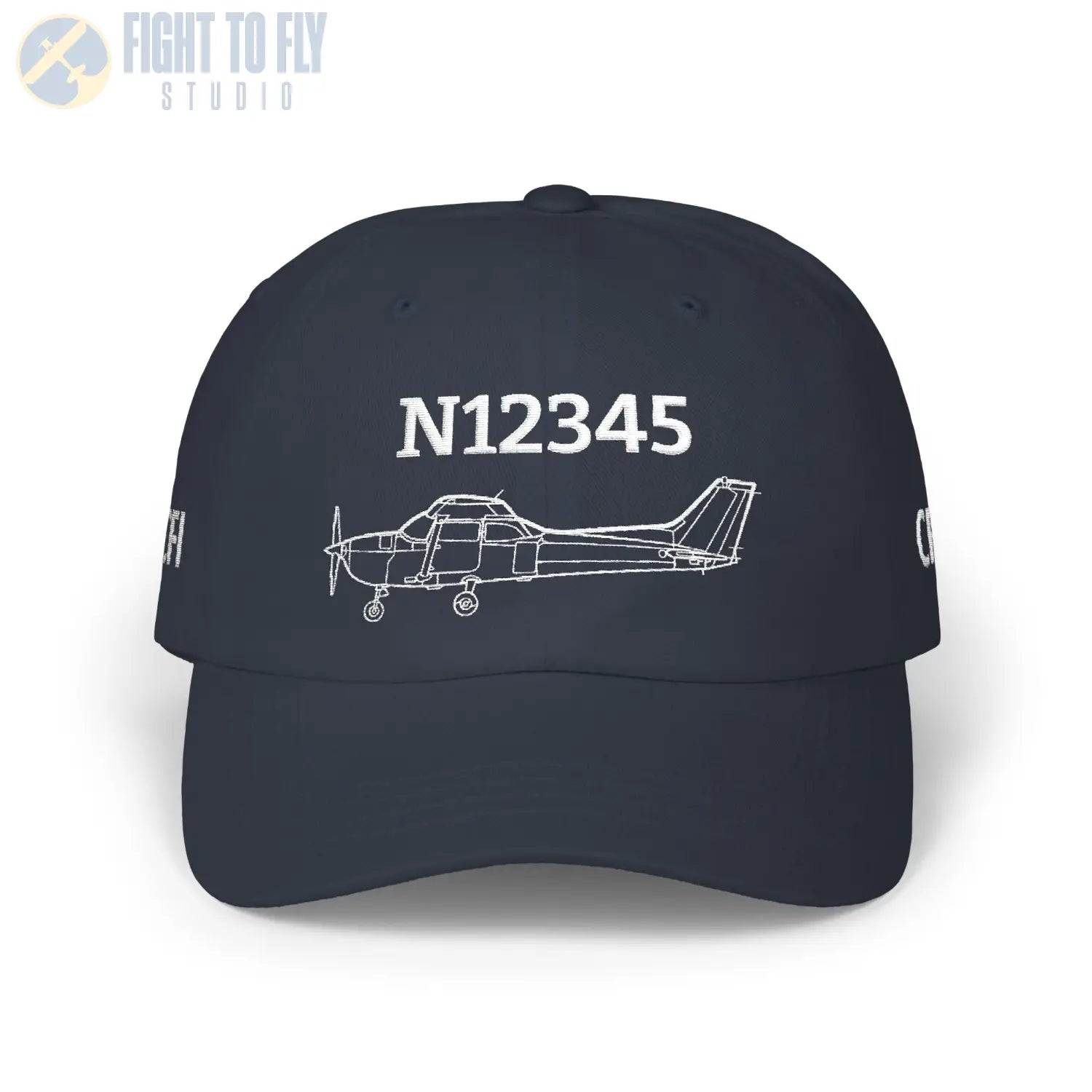 Your Cessna 172 Hat — Personalized with Tail Number & Custom Text - Hats - Pilot gifts - WWII warbird t-shirt