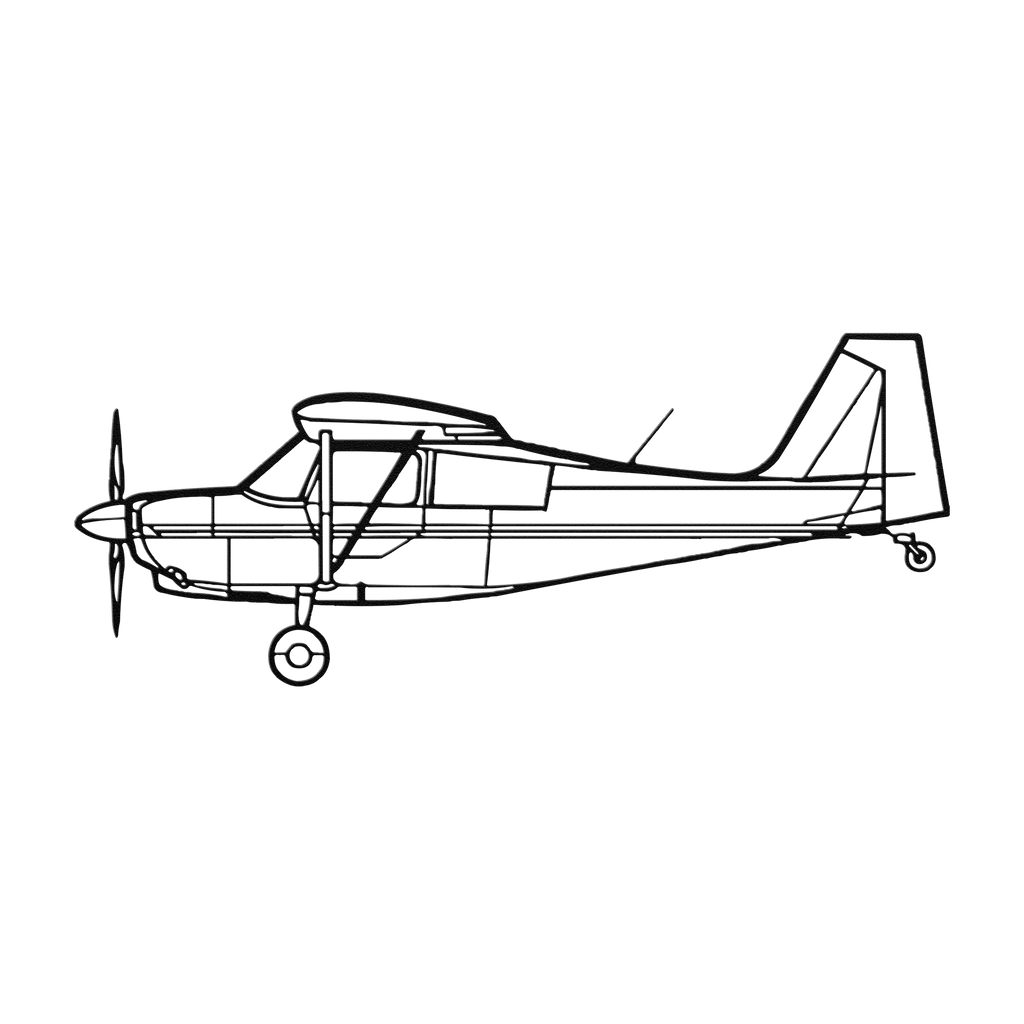 7KCAB Die Cut Metal Wall Art - Sign - Gifts for pilots - Aviation apparel