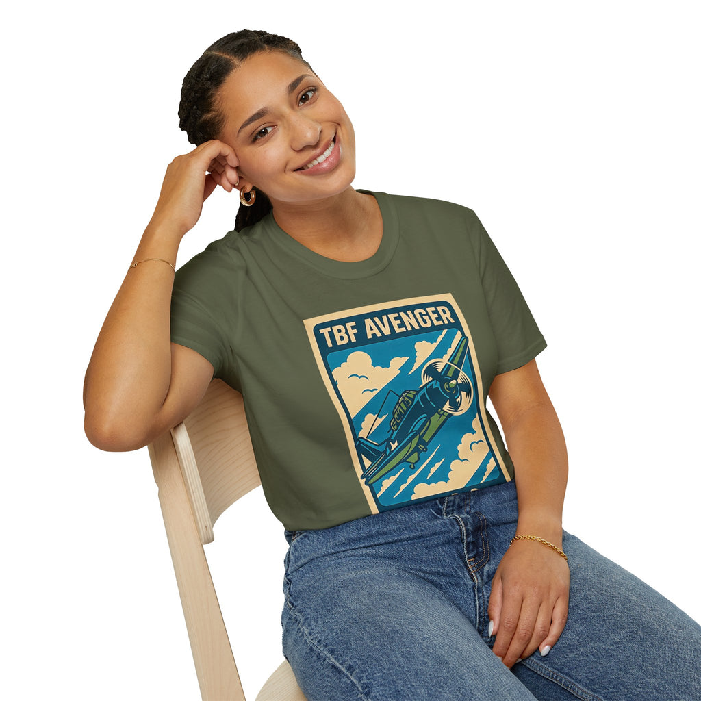 Avenger Premium T-Shirt – WWII Torpedo Bomber Full Graphic Aviation Tee - Pilot gifts - warbird t-shirt