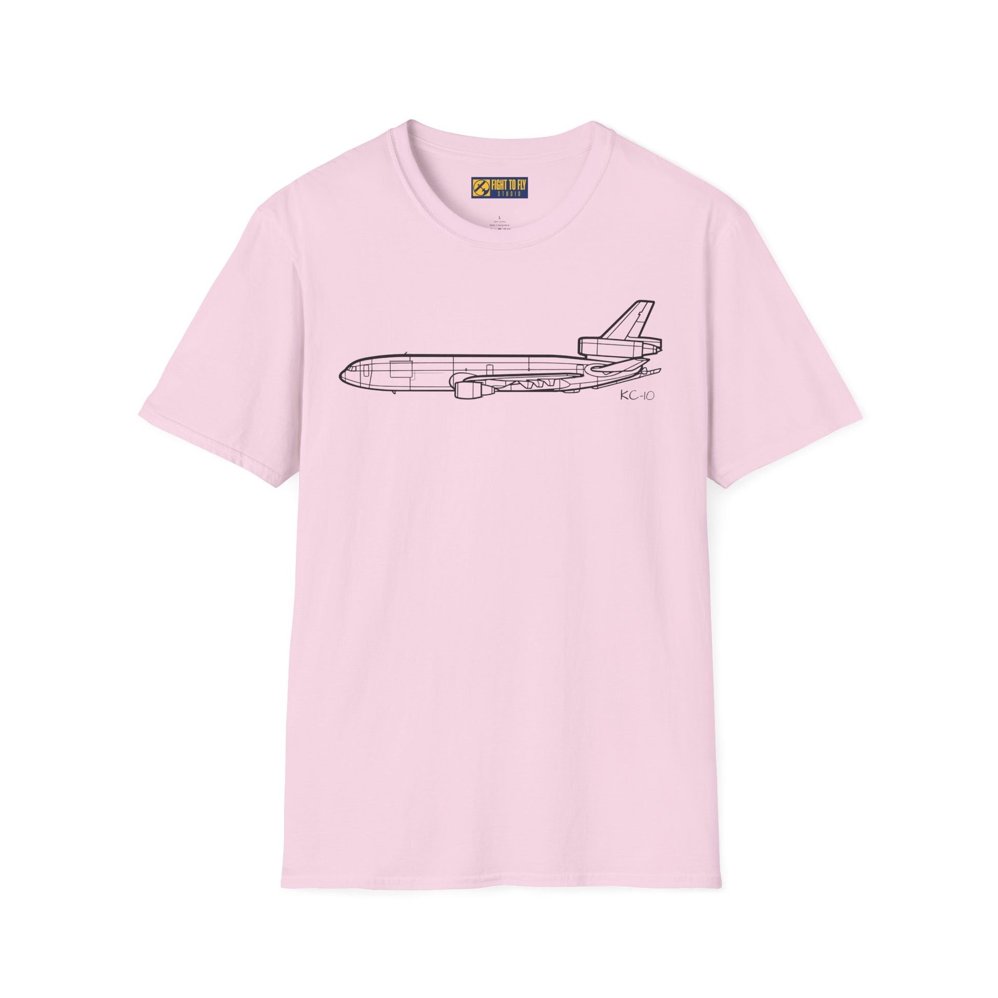 KC-10 T-Shirt – KC-10 Aerial Refueling Tanker Jet Side Profile Aviation Tee