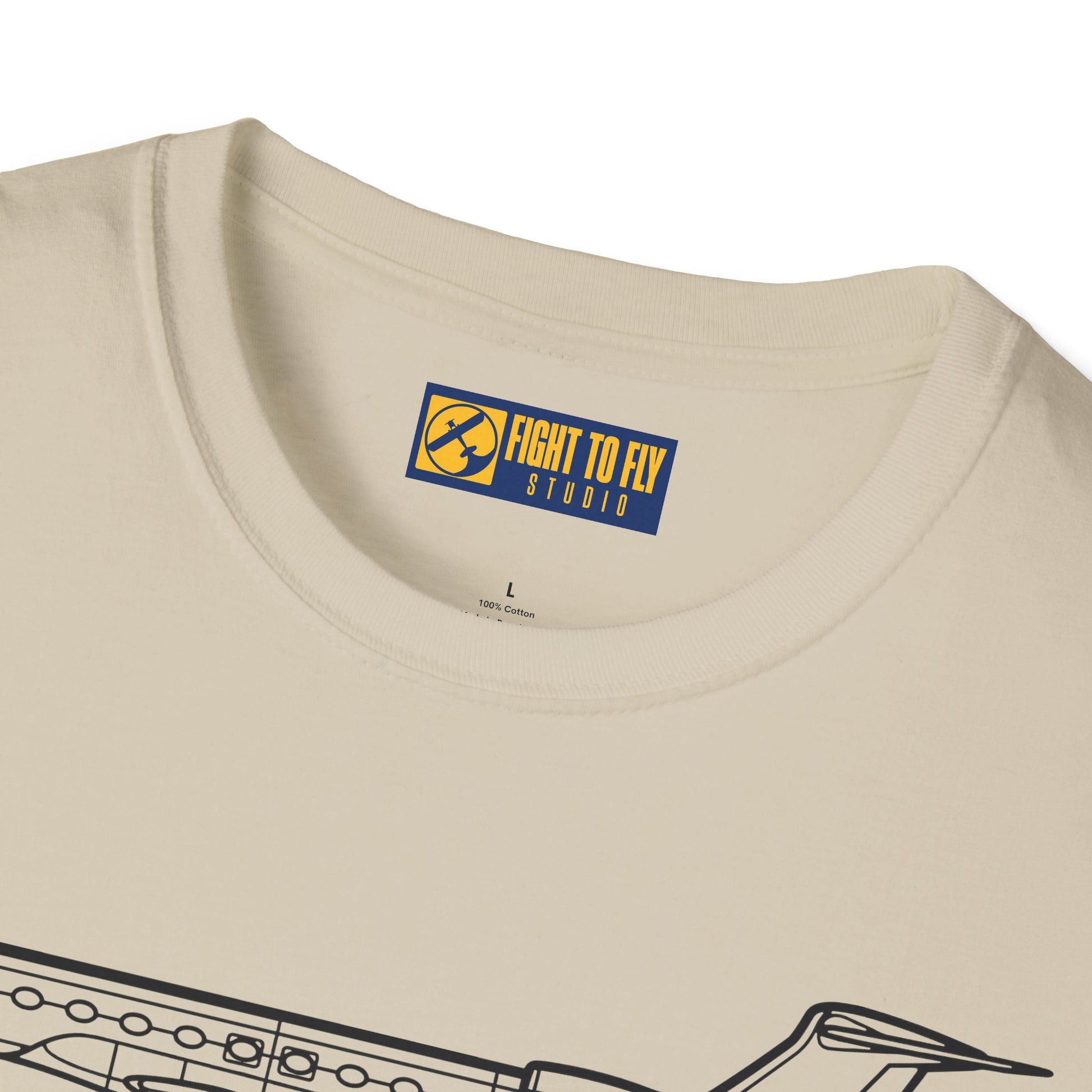 G650 T-Shirt – Gulfstream G650 Private Jet Side Profile Aviation Tee