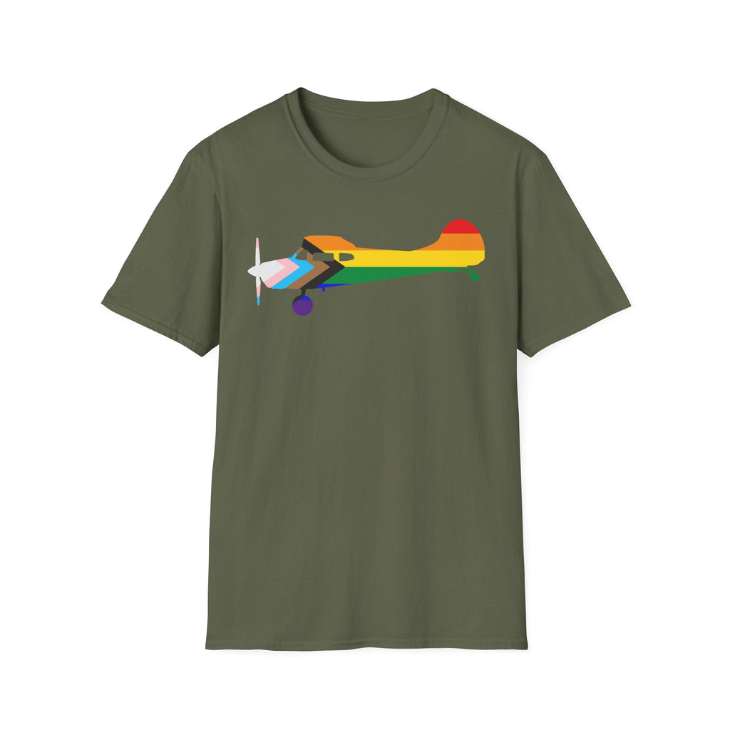 Cessna 170 Progress Pride Airplane Silhouette T-Shirt