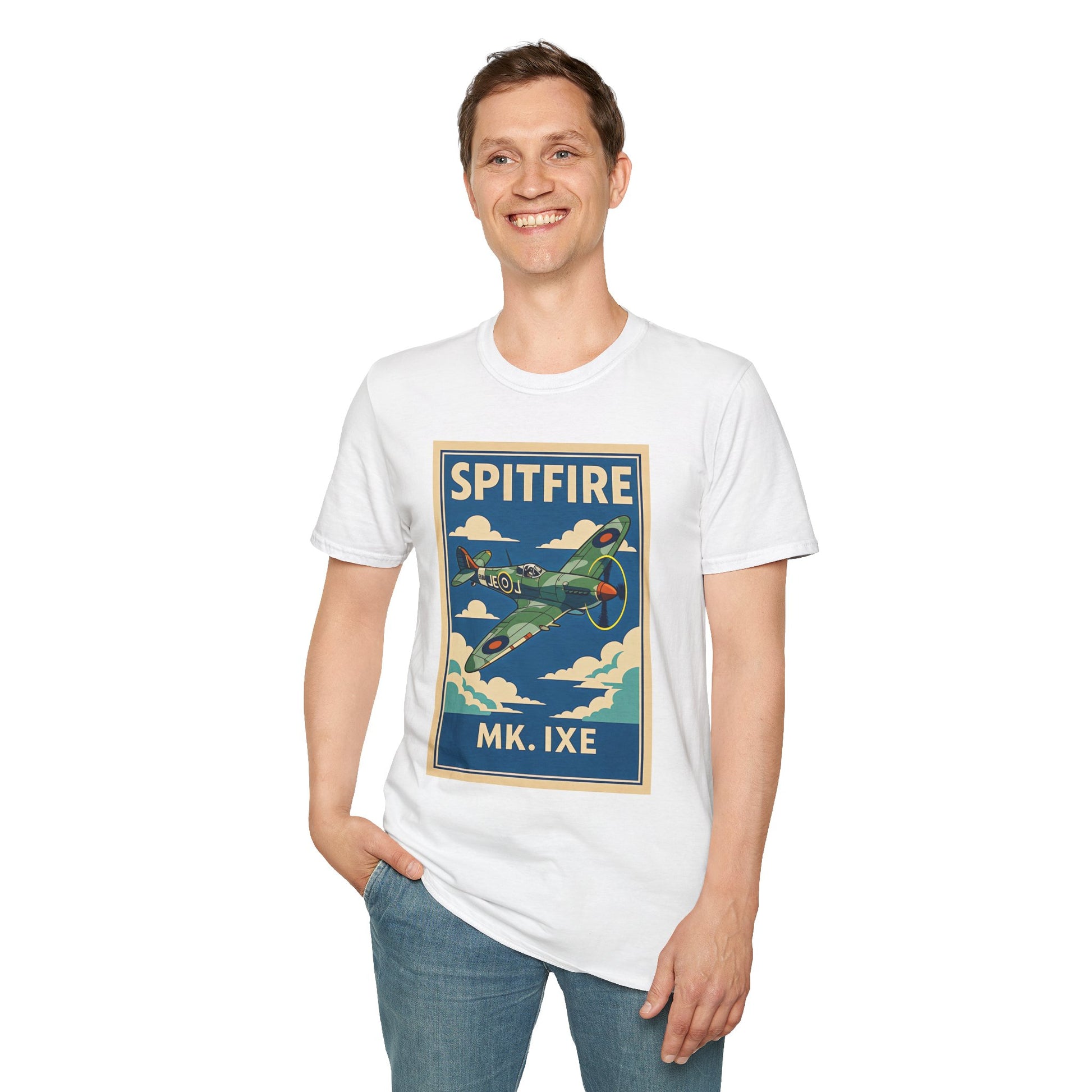 Spitfire Premium T-Shirt – British WWII Fighter Full Graphic Aviation Tee - Pilot gifts - warbird t-shirt
