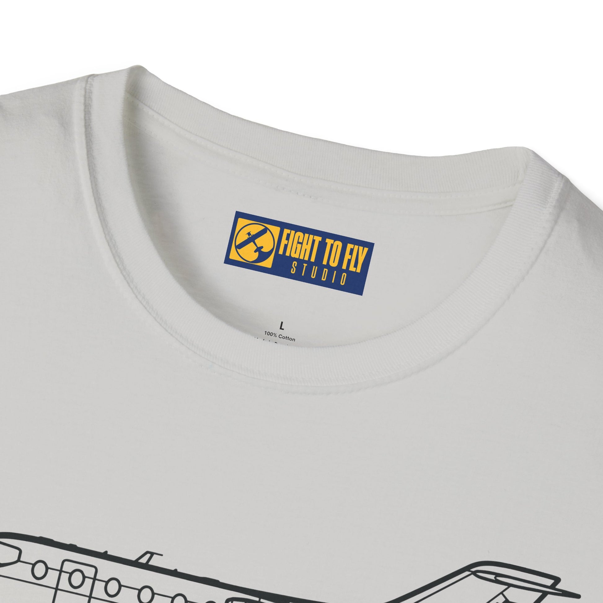 Hawker 400 T-Shirt – Hawker 400 Light Business Jet Side Profile Aviation Tee