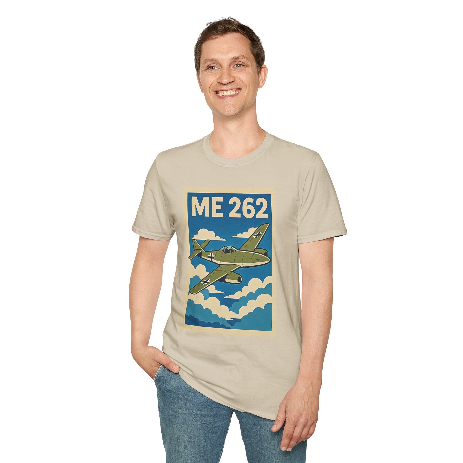 Me 262 Premium T-Shirt – WWII Jet Fighter Full Graphic Aviation Tee - Pilot gifts - warbird t-shirt
