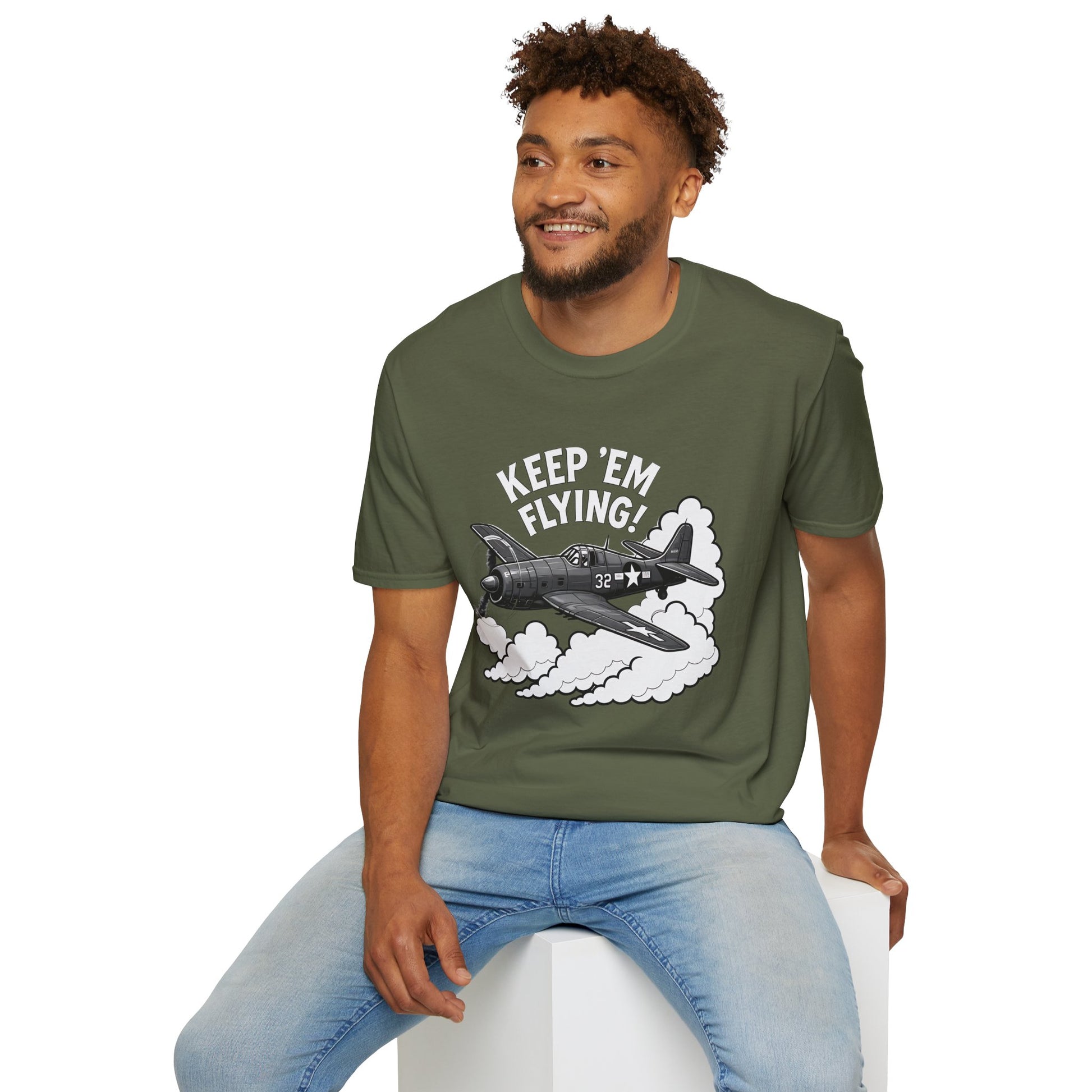 F6F Hellcat Premium T-Shirt – “Keep ’Em Flying!” WWII Naval Fighter Graphic Tee - Pilot gifts - warbird t-shirt