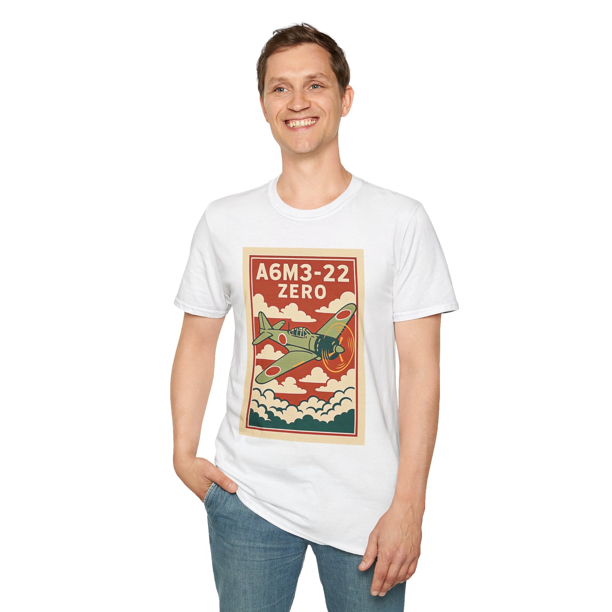 A6M Zero Premium T-Shirt – WWII Japanese Fighter Full Graphic Aviation Tee - Pilot gifts - warbird t-shirt