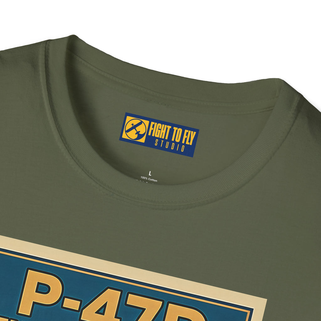 P-47D Premium T-Shirt – Thunderbolt WWII Fighter Full Graphic Aviation Tee - Pilot gifts - warbird t-shirt