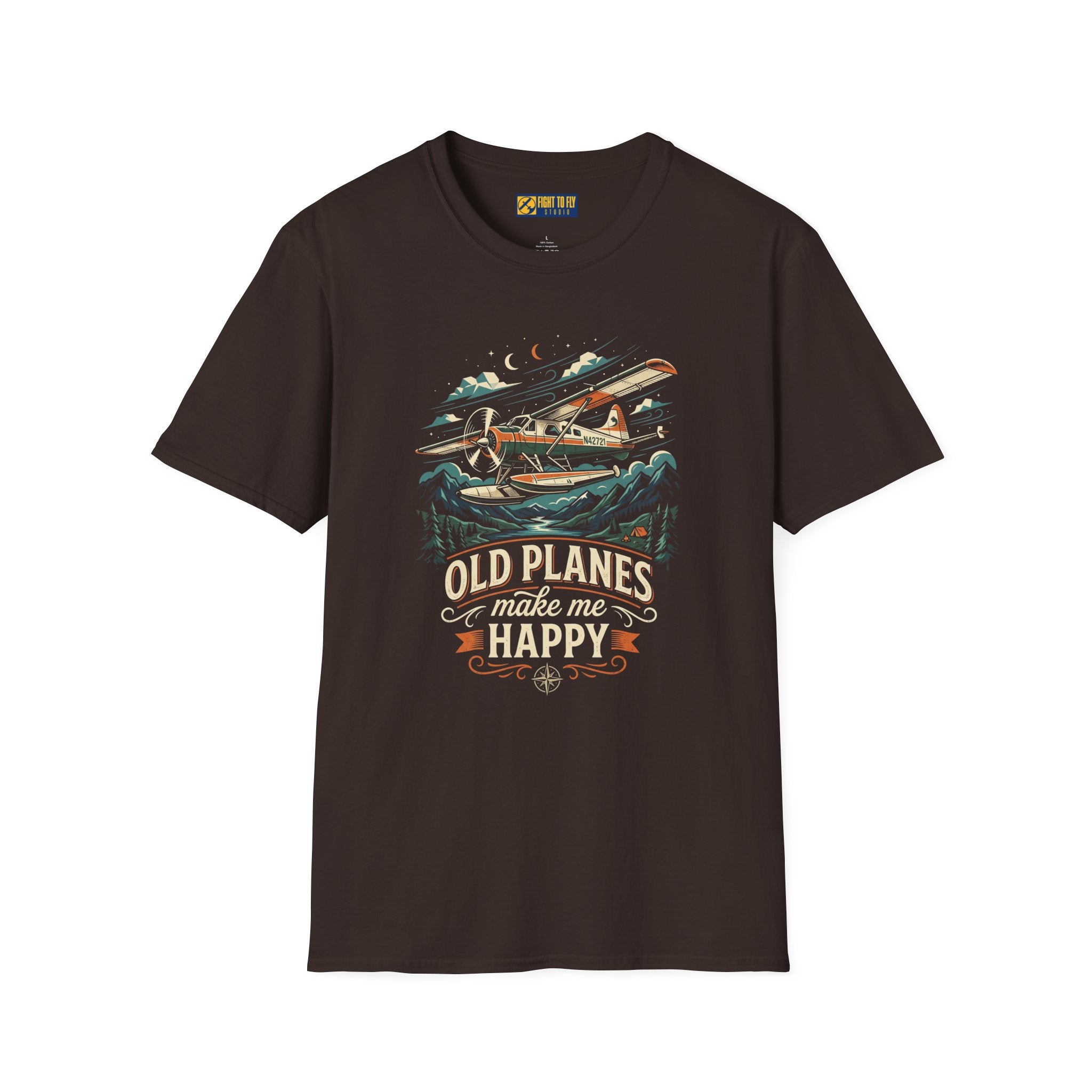 Old Planes Make Me Happy Mountain Flying Tee