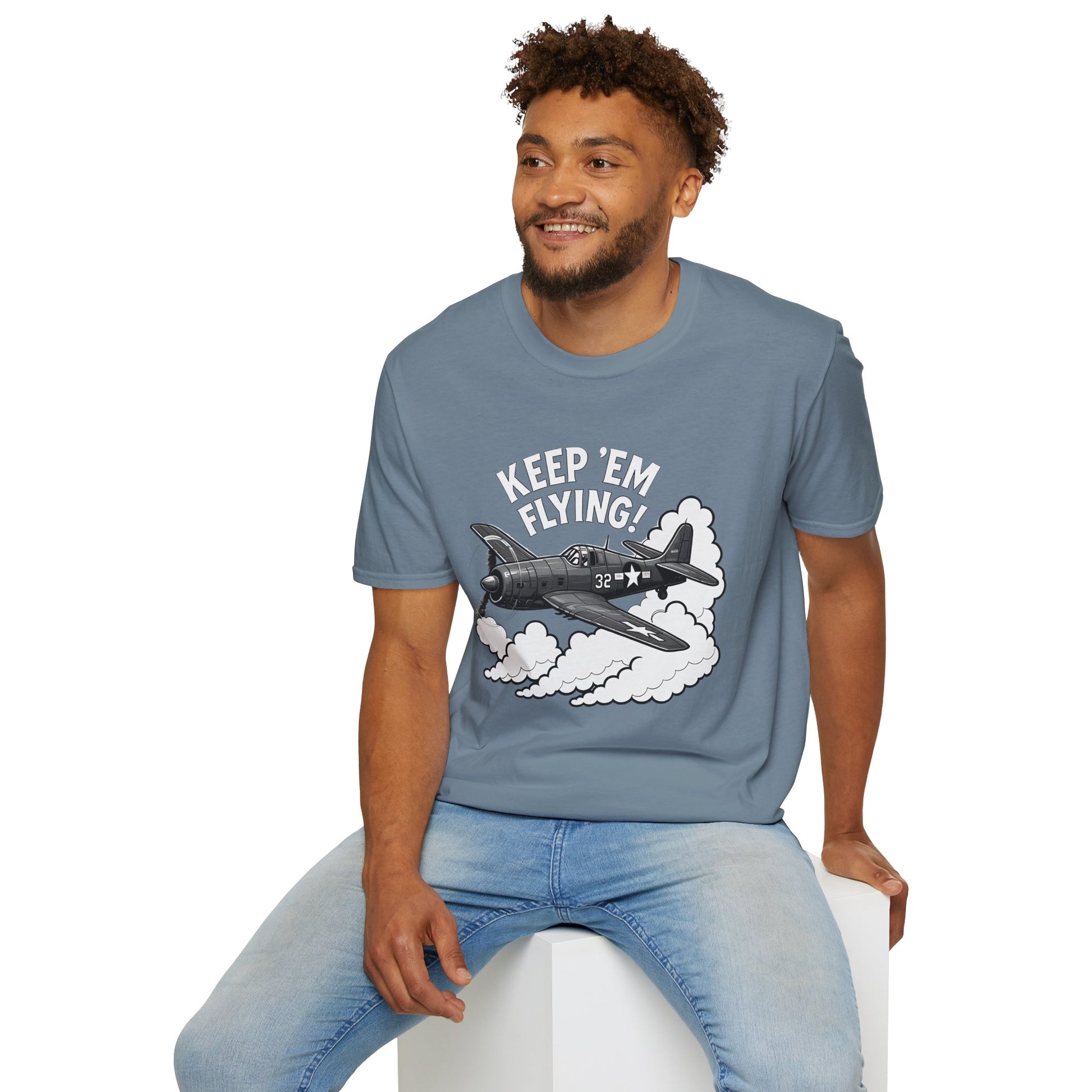 F6F Hellcat Premium T-Shirt – “Keep ’Em Flying!” WWII Naval Fighter Graphic Tee - Pilot gifts - warbird t-shirt