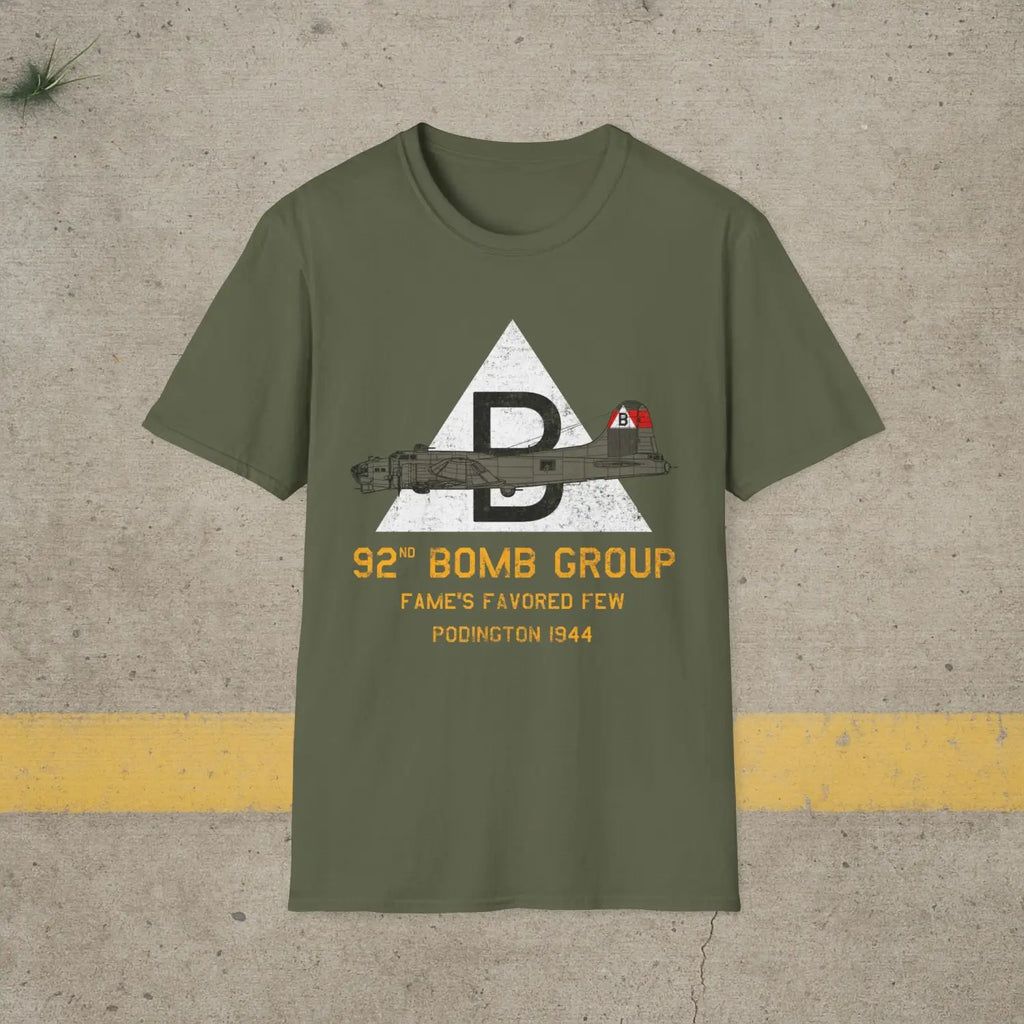 92nd Bomb Group “Fame’s Favored Few” WWII T-Shirt - Pilot gifts - warbird t-shirt