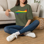 Cessna 170 Rainbow Pride Airplane Silhouette