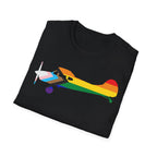 Cessna 170 Progress Pride Airplane Silhouette T-Shirt